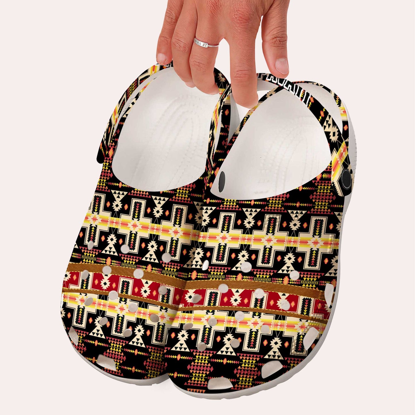 Custom Name Bold Tribal Clogs – Striking Native-Inspired Gift for the Whole Family