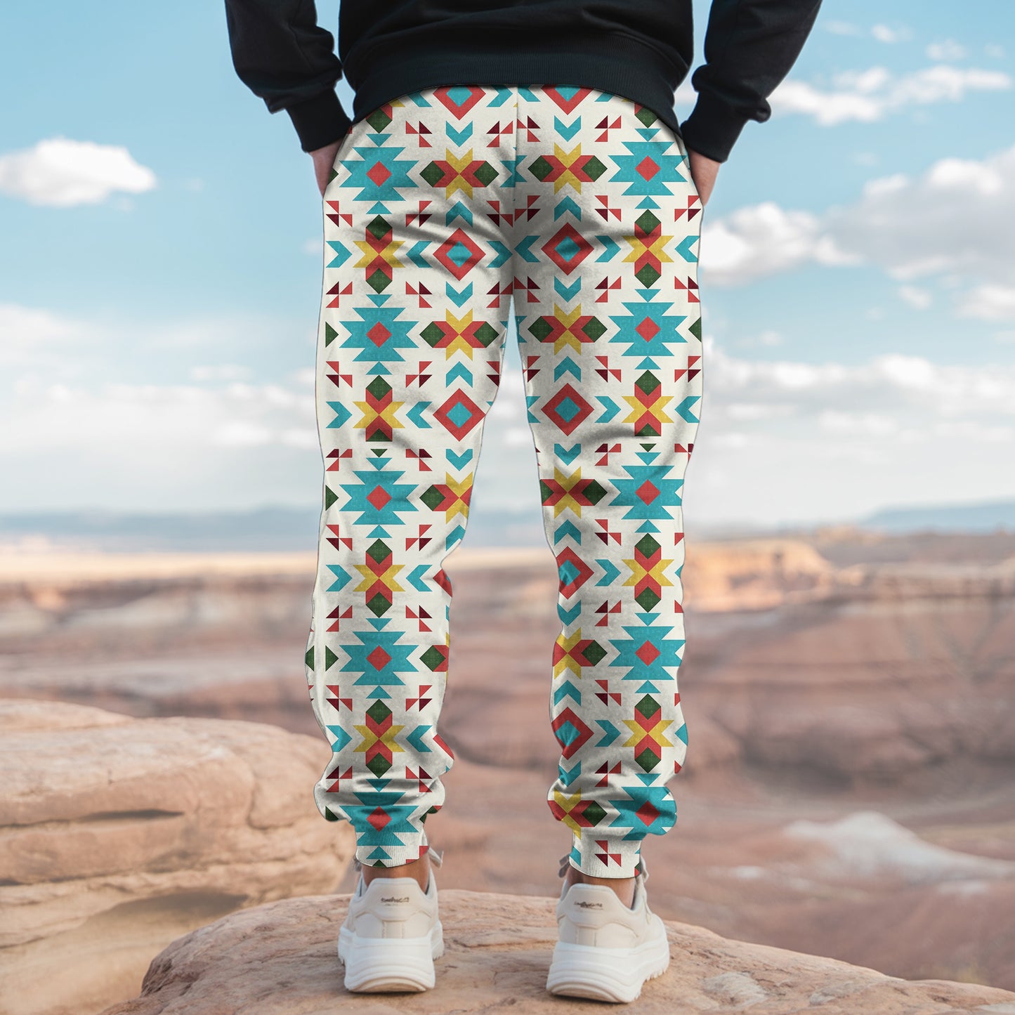 Tribal Aztec Pattern Sweatpants for Men & Women 01