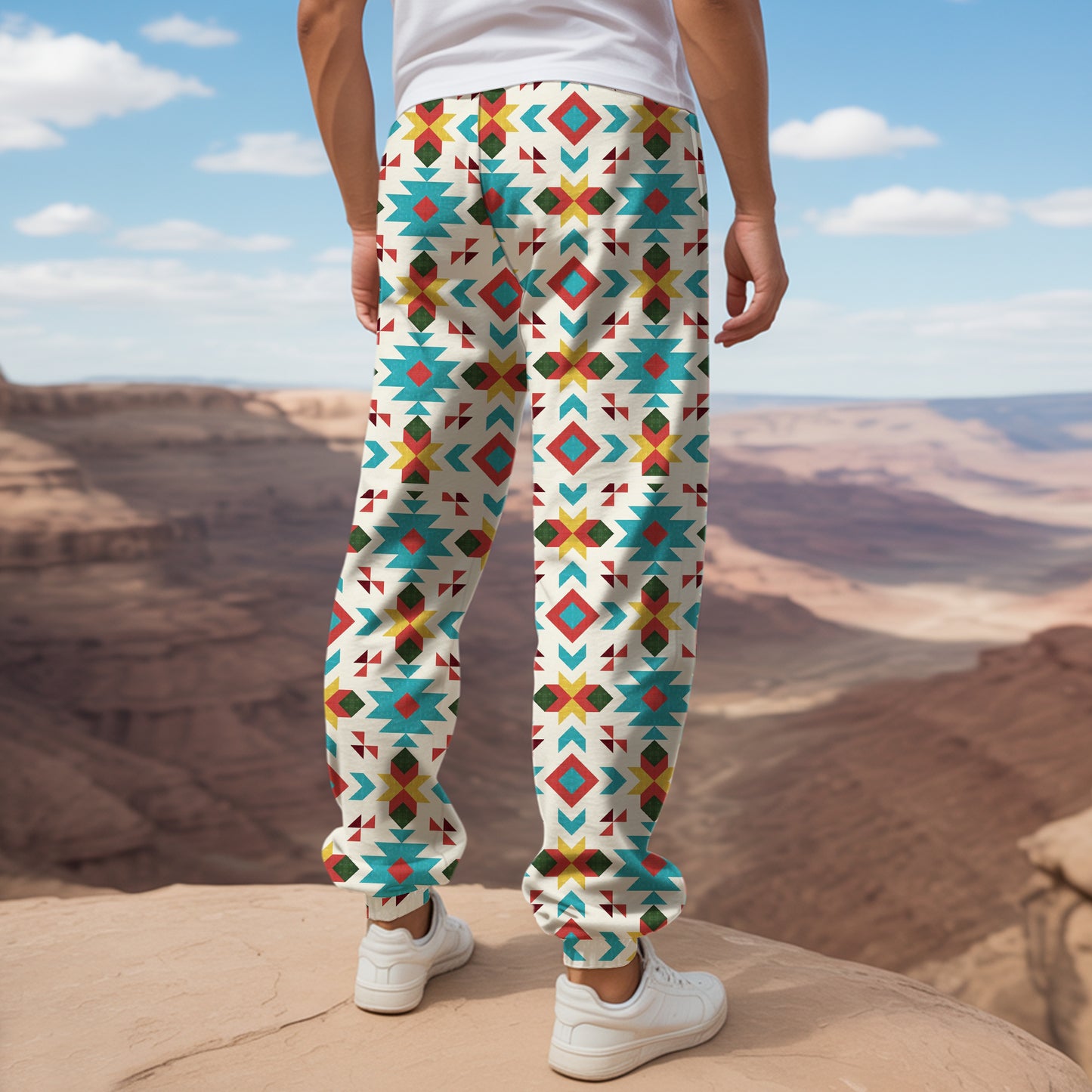 Tribal Aztec Pattern Sweatpants for Men & Women 01