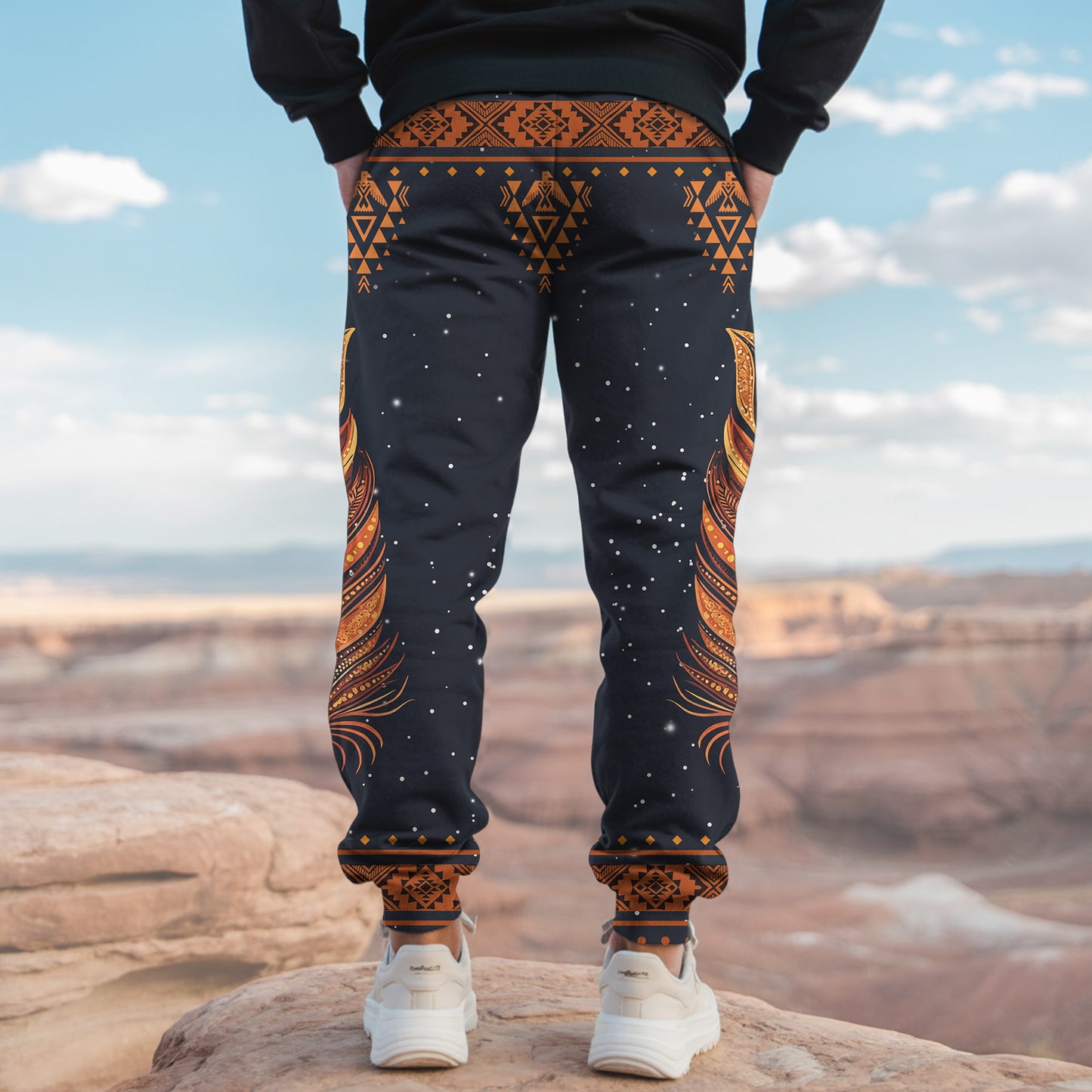 Tribal Aztec Pattern Sweatpants for Men & Women - 30
