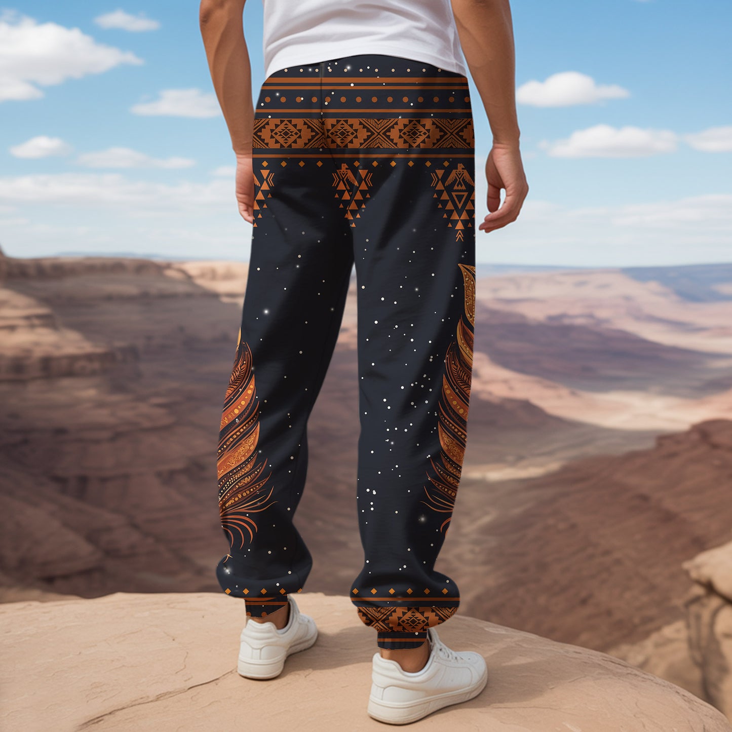 Tribal Aztec Pattern Sweatpants for Men & Women - 30