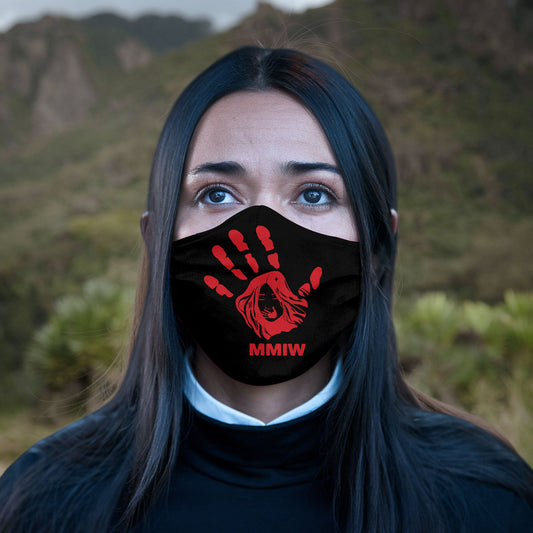 Face Mask Bandana Red Hand - Justice For Missing And Murdered Indigenous