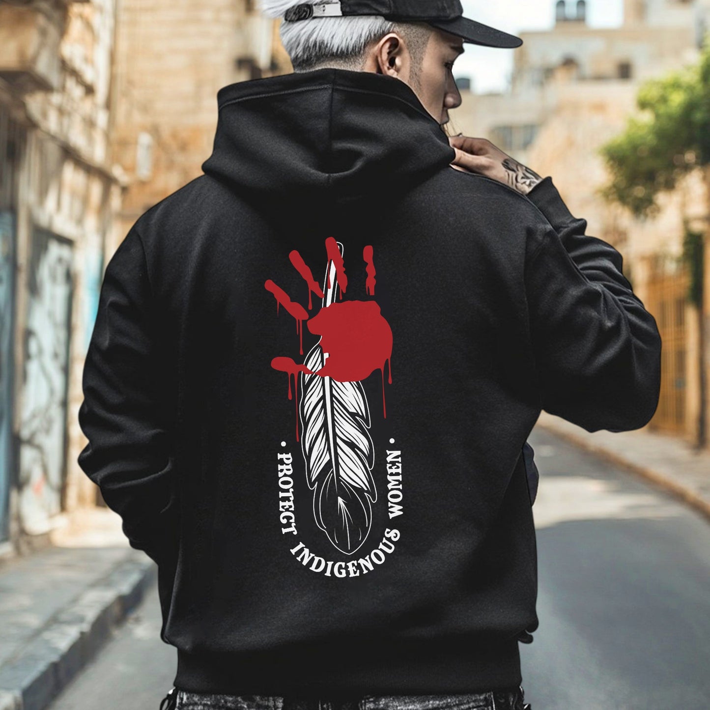 Protect Indigenous Women Red Hand- Unisex T-Shirt - Two Sides