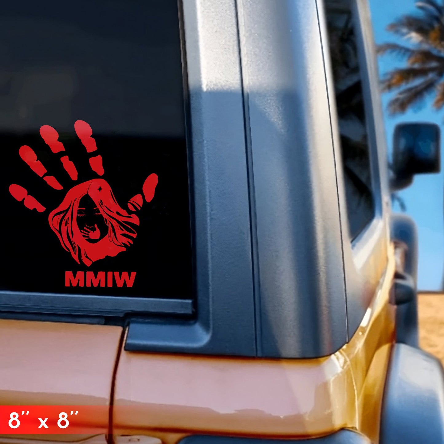 Justice for Missing Indigenous Women Sticker – Red Hand Symbol
