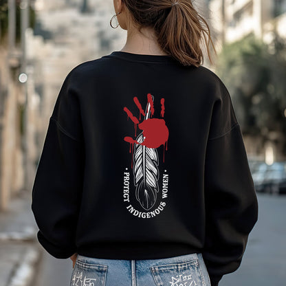Protect Indigenous Women Red Hand- Unisex T-Shirt - Two Sides
