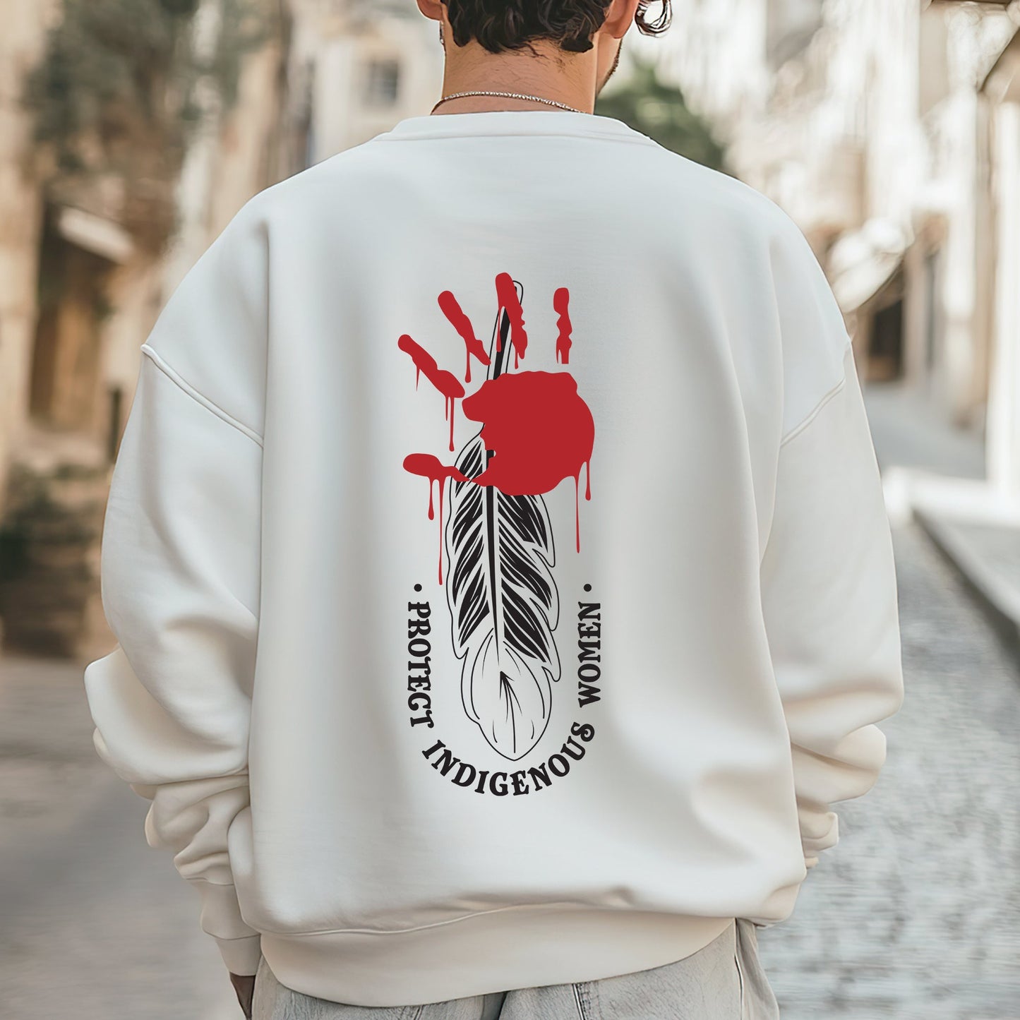 Protect Indigenous Women Red Hand- Unisex T-Shirt - Two Sides