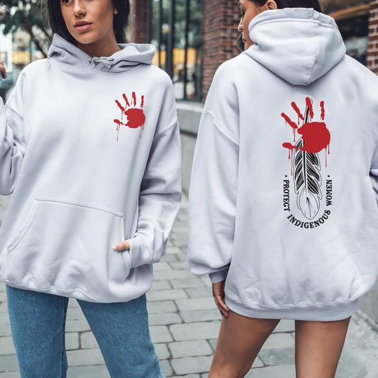 Protect Indigenous Women Red Hand- Unisex T-Shirt - Two Sides