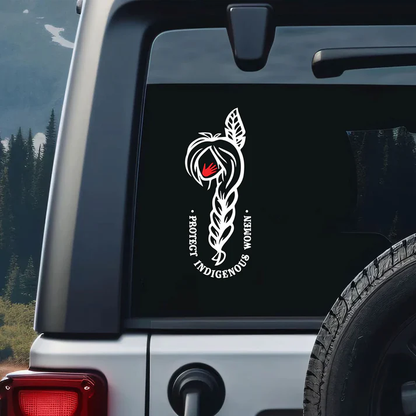 Protect Indigenous Women – MMIW Red Hand Car Sticker