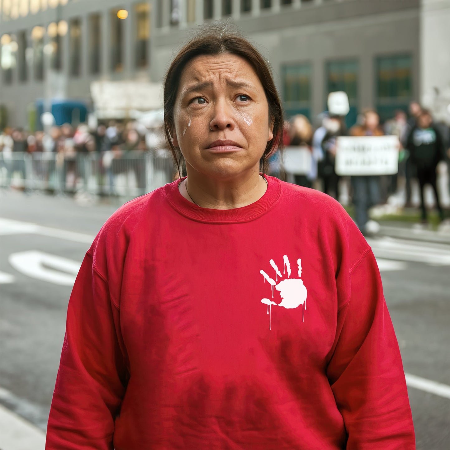 Protect Indigenous Women Red Hand- Unisex T-Shirt - Two Sides