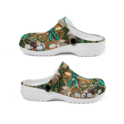 Custom Name Native Clogs - Dragonfly & Dreamcatcher – Family Gift