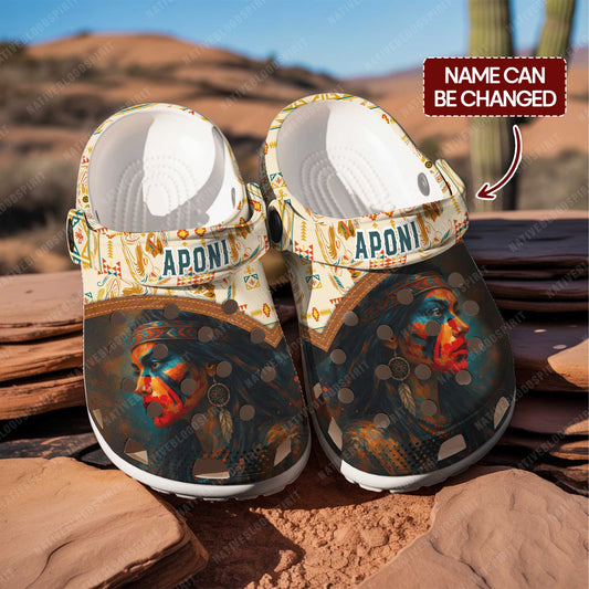 Custom Name Native Pride Clogs – Artistic Family Gift for Women Who Cherish Native Heritage