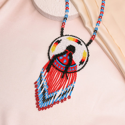 SALE 50% OFF - Premium MMIW Handmade Beaded Necklace Long Native American Style for Women