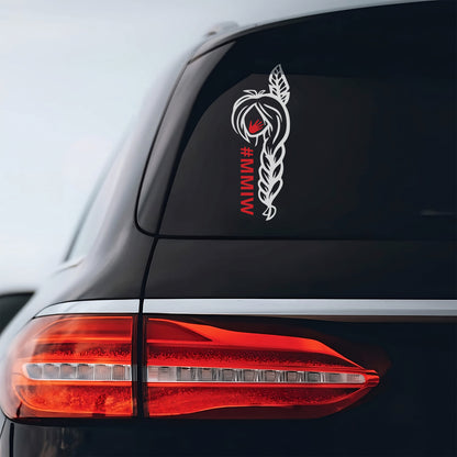 Justice for Missing Indigenous Women Sticker – Red Hand Symbol