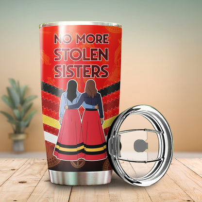 No More Stolen Sister Red Dresses Native American Tumbler Stainless Steel Drinking Cup