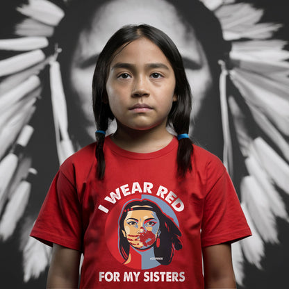 MMIW I Wear Red For My Sisters Red Hand Indigenous Women Unisex T-Shirt/Hoodie/Sweatshirt