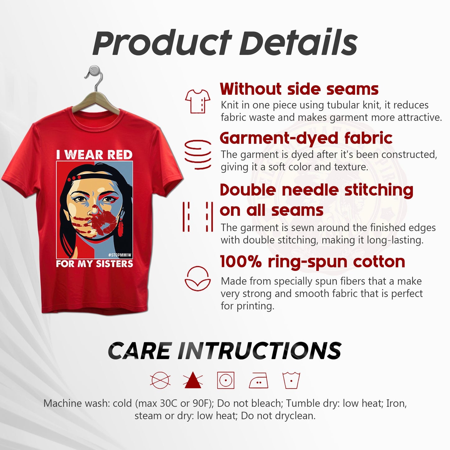 MMIW Red Hand Shines Light On Missing And Murdered Indigenous Women Unisex Hoodie/T-Shirt/Sweatshirt