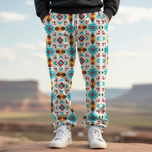 Tribal Aztec Pattern Sweatpants for Men & Women 01