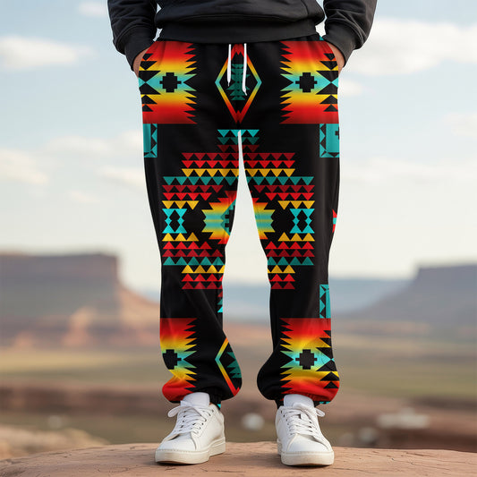 Tribal Aztec Pattern Sweatpants for Men & Women 24