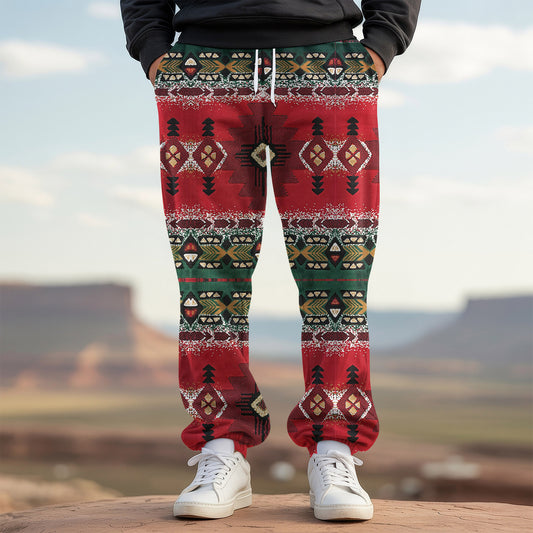 Tribal Aztec Pattern Sweatpants for Men & Women 22
