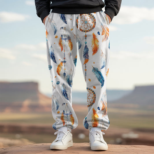 Tribal Aztec Pattern Sweatpants for Men & Women 21