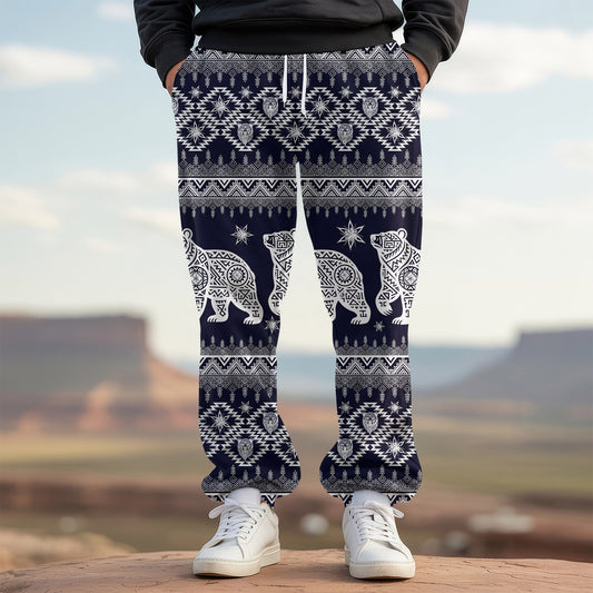 Tribal Aztec Pattern Sweatpants for Men & Women 20