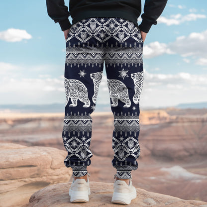 Tribal Aztec Pattern Sweatpants for Men & Women 20