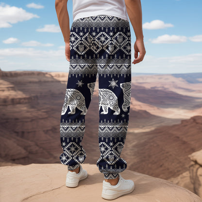 Tribal Aztec Pattern Sweatpants for Men & Women 20