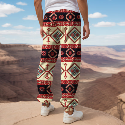 Tribal Aztec Pattern Sweatpants for Men & Women 18