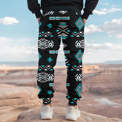 Tribal Aztec Pattern Sweatpants for Men & Women 17