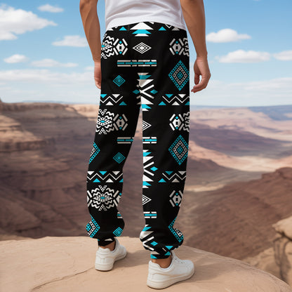 Tribal Aztec Pattern Sweatpants for Men & Women 17