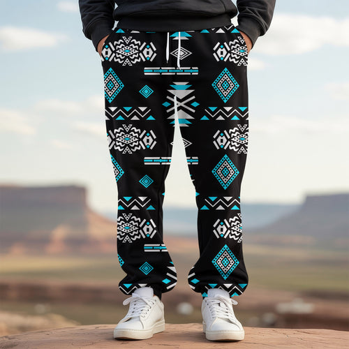 Tribal Aztec Pattern Sweatpants for Men & Women 17
