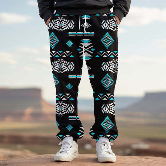 Tribal Aztec Pattern Sweatpants for Men & Women 17