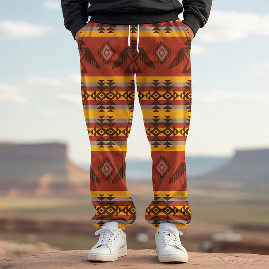 Tribal Aztec Pattern Sweatpants for Men & Women 16