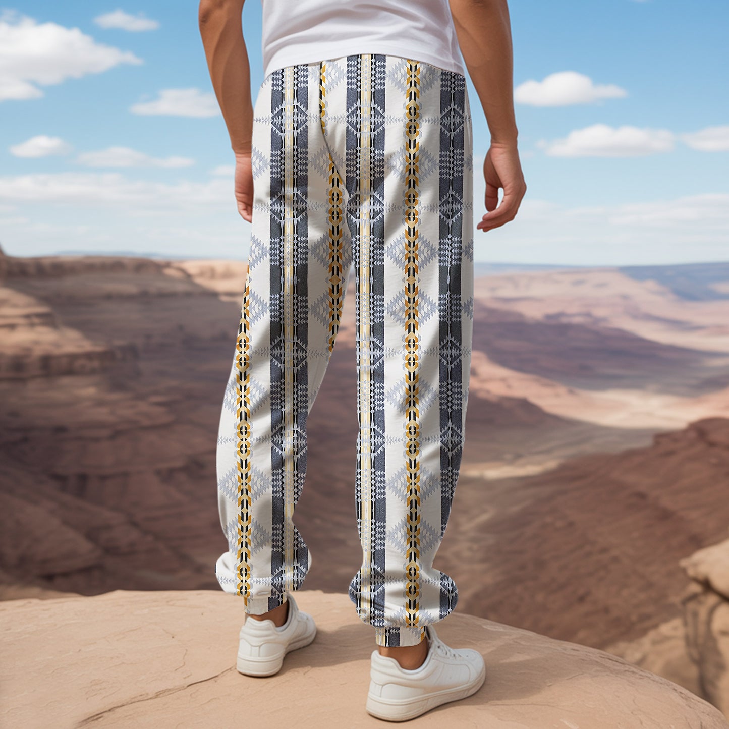 Tribal Aztec Pattern Sweatpants for Men & Women 14