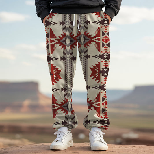 Tribal Aztec Pattern Sweatpants for Men & Women 12