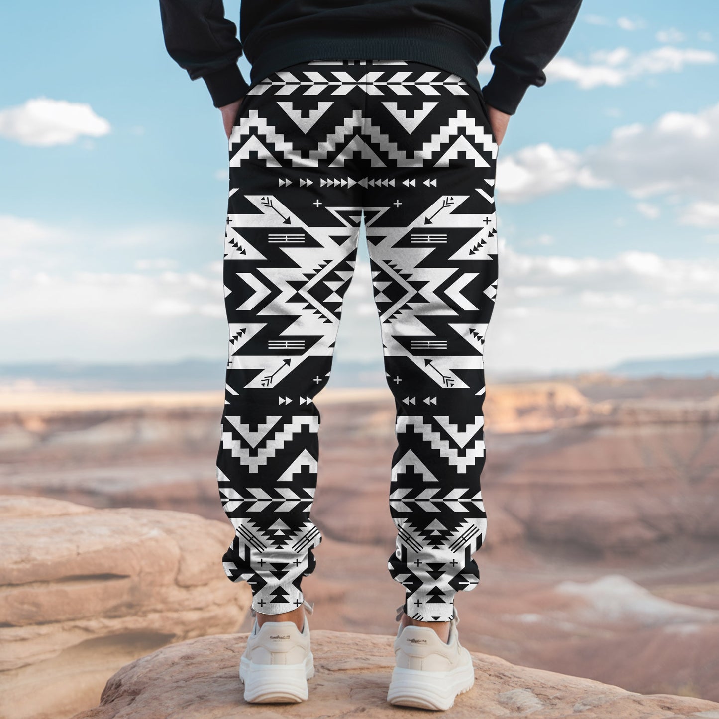 Tribal Aztec Pattern Sweatpants for Men & Women 10