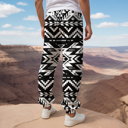 Tribal Aztec Pattern Sweatpants for Men & Women 10