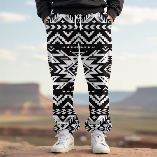 Tribal Aztec Pattern Sweatpants for Men & Women 10