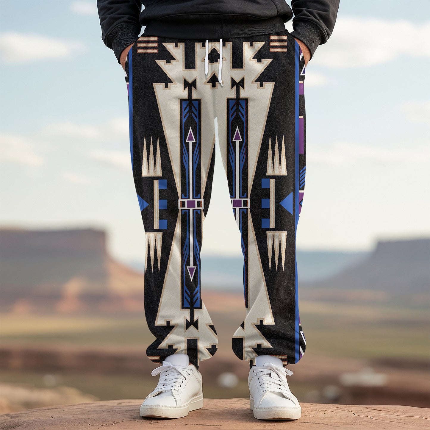 Tribal Aztec Pattern Sweatpants for Men & Women - 05