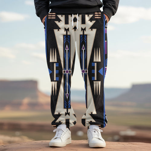 Tribal Aztec Pattern Sweatpants for Men & Women - 05