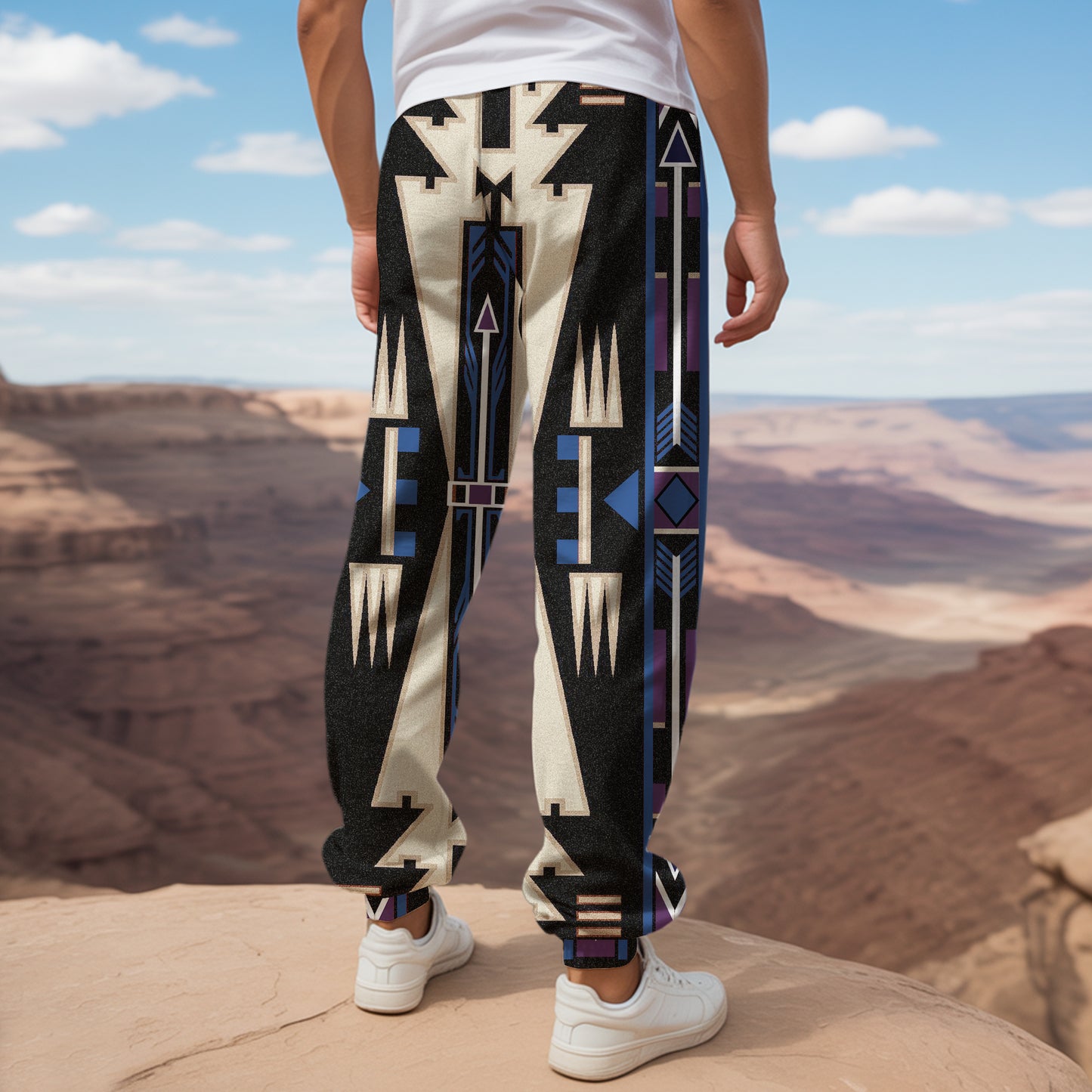 Tribal Aztec Pattern Sweatpants for Men & Women - 05