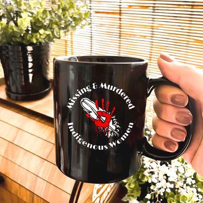 MMIW Red Hand Ceramic Coffee Mug